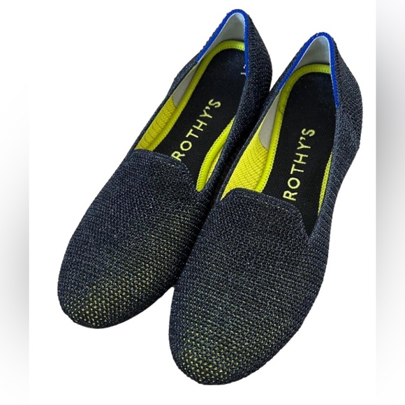 Rothy's Shoes - Rothy’s Metallic Lattice Loafers Black Limited Edition Size 9.5 , Preowned